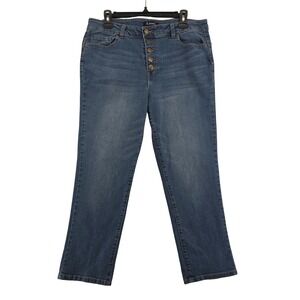 D Jeans Straight Leg Cropped Mid Rise Jeans